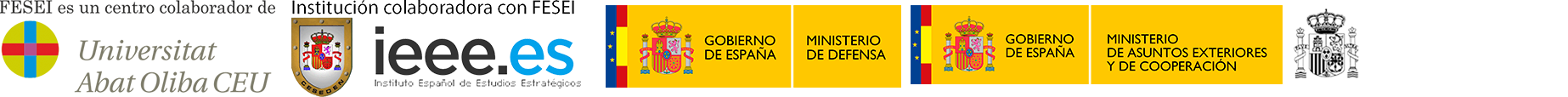Instituciones colaboradoras: Universitat Abat Oliba CEU, IEEE, Ministerio de Defensa, Ministerio de Asuntos Exteriores